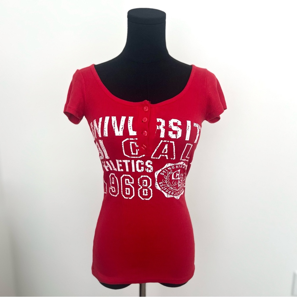 SOLD • Red Varsity Tee in Size XS